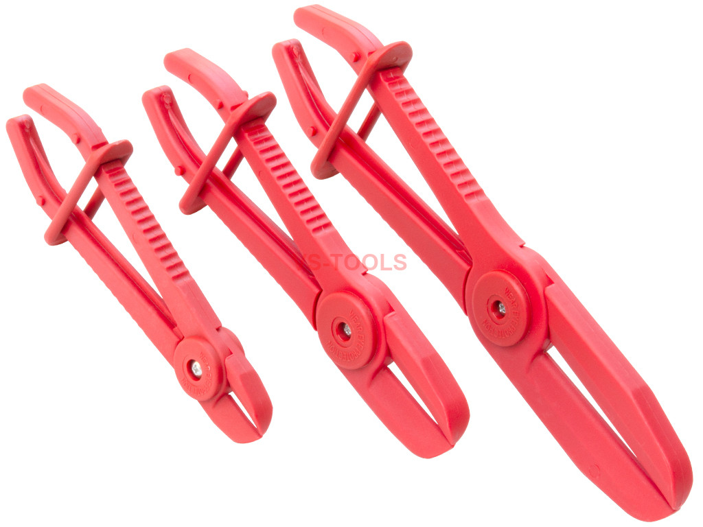 3pcs Flexible Hose Clamps Line Clamp Pinch Off Pliers Set